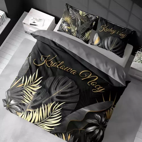 Pościel bawełniana 4423 A Holland 35 Królowa nocy Detexpol grafitowy