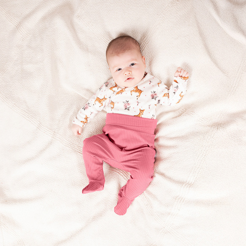 Nicol Lala 216010 – półśpiochy niemowlęce z bawełny prążkowanej i elastanu