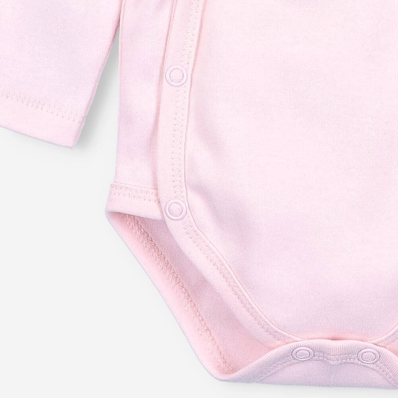 Body kopertowe z bawełny organicznej Wesoła Panda Nini różowy