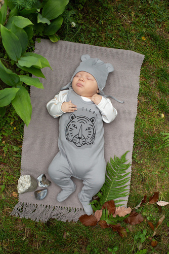 Śpiochy niemowlęce Le Tigre Pinokio - szary