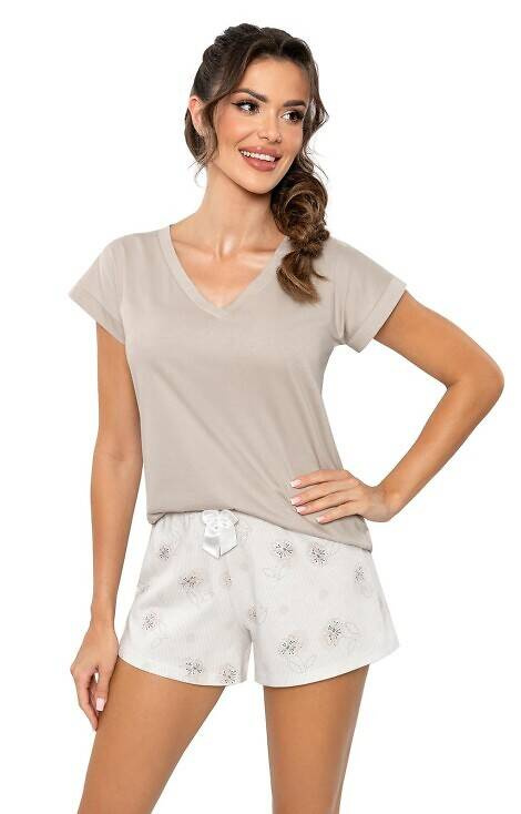 Piżama damska  Sandi Short Donna beżowa