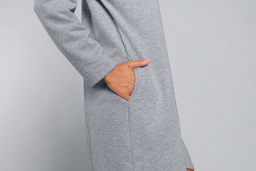 Szlafrok Damski na zamek Grafi Italian Fashion- melanż 