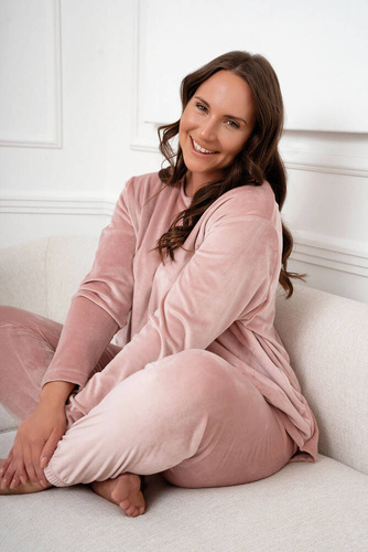 Komplet damski Akara Italian Fashion - róż pudrowy 