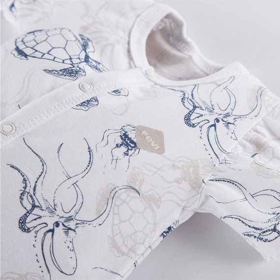 Rampers niemowlęcy Pacific Eevi - biały druk