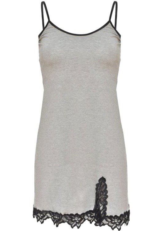 Halka Emma – wygodna i kobieca z koronką - szary