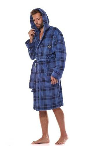 Szlafrok męski 2457 Pedro L&L - granatowy