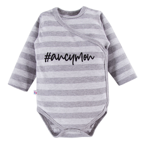 Body niemowlęce 2-pak Ancymon Eevi - szary/zielony