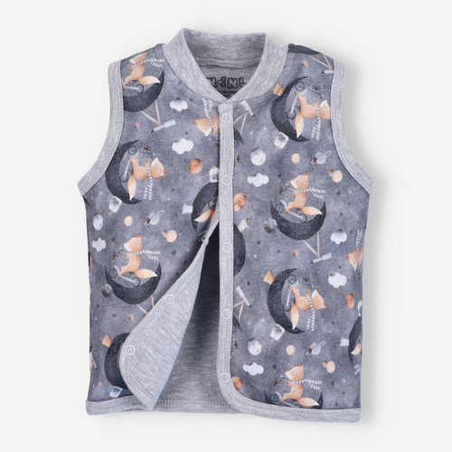 Kamizelka z bawełny organicznej Space Tour Nini szary