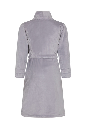 Szlafrok damski polarowy Elen ByShelly - jasny szary