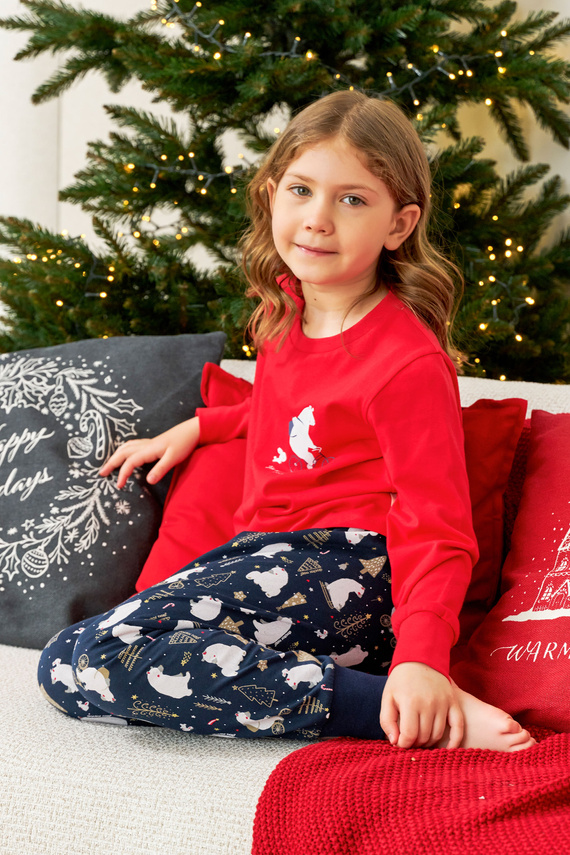 PDG.5264 "Frozen" Piżama dziecięca Unisex Doctor Nap - red