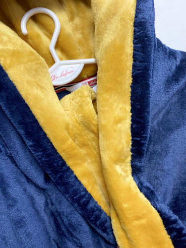 Krótki Szlafrok damski 627 Soraya Forex - granat / miodowy