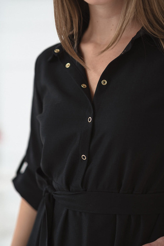 Szmizjerka do karmienia i na ciążę Milk&Love | Stylowa, czarna, na każdą okazję