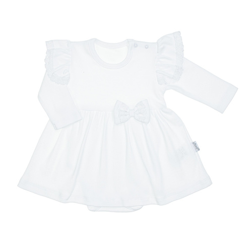 Sukienko-body Nicol Alisa 217159 – długi rękaw, bawełna, wzór kwiatowy