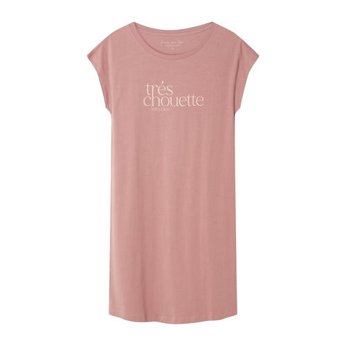 Koszula nocna Emela 44490 Henderson, bawełniana, krótki rękaw, półokrągły dekolt, luźny fason