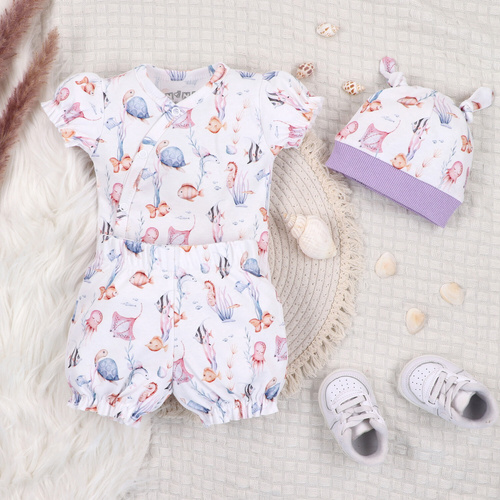 Nini Szorty Underwater World – organiczna bawełna, szorty dla dziewczynki