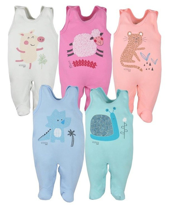 Śpioch bawełniany "FARMA" Koala - łosoś