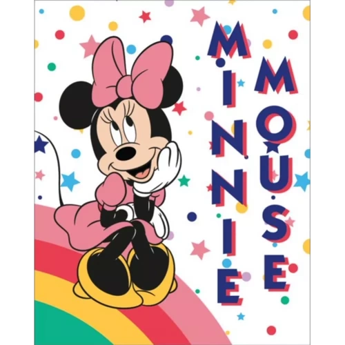 Kocyk polarowy pled dziecięcy Myszka Mini Setino biały