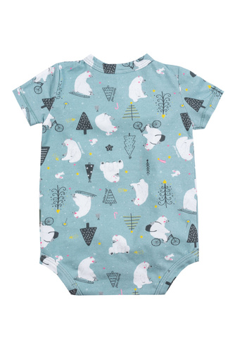 BOD.5378 Body z krótkim rękawem rozpinane Doctor Nap - ice blue