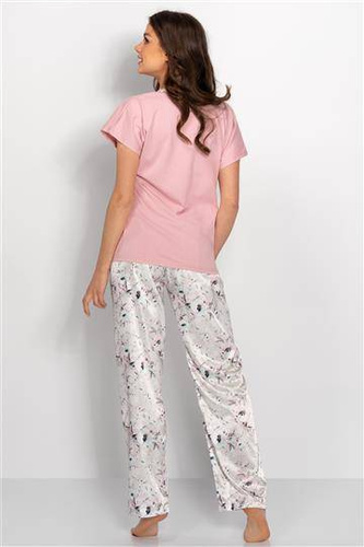 Piżama damska Spa Garden Momenti Per Me pink-grey 