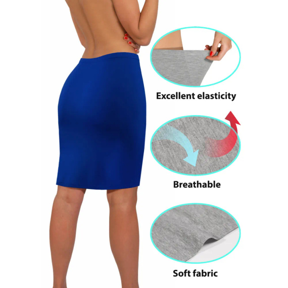 Spódnica damska gładka Sesto Senso chaber