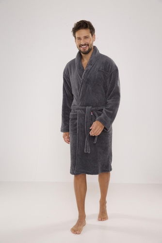 811 Plusz szlafrok męski De Lafense - szary