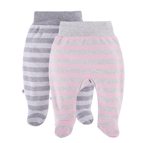 Półśpiochy niemowlęce 2-pak Ancymon Eevi - szary/różowy