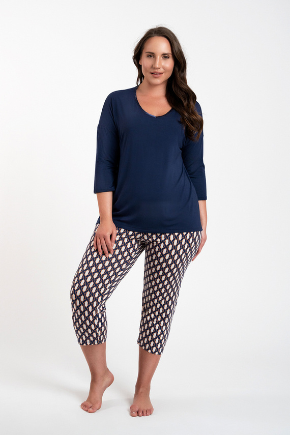 Piżama Damska 3/4 rękaw, 3/4 spodnie Milda Italian Fashion