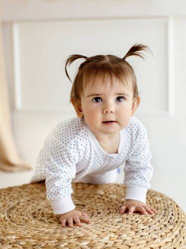 Pajac niemowlęcy welurowy "Blue Stars" Makoma niebieski