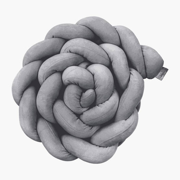 Warkocz Velvet Ochraniacz na szczebelki Belisima - ciemny szary