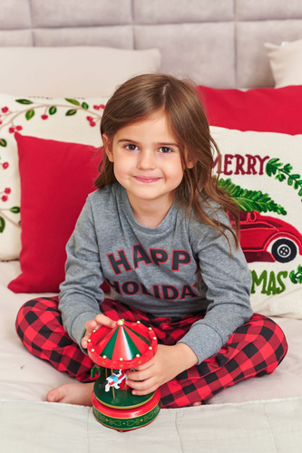 Doctor Nap 7345 – piżama dziecięca bawełniana Dark Grey z nadrukiem