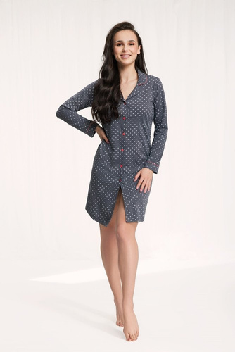 Rozpinana Koszula Nocna 042 Luna kwiaty