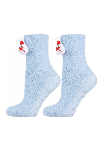 Moraj CSLS250-030 – świąteczne skarpety z bałwankiem 3D i antypoślizgową podeszwą