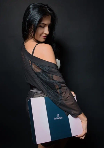 Costance Podomka Szlafrok Damski Dkaren - czarny 