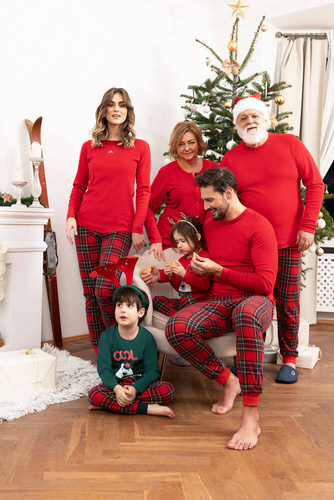 Piżama dla dziecka Tess Italian Fashion - czerwony/druk 