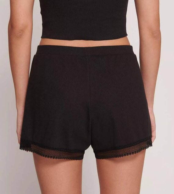 Krótkie spodenki piżamowe GO Ribbed Short Sloggi - black