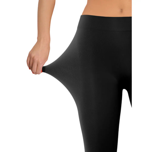 Legginsy Long bezszwowe kryjące długie Sesto Senso czarny 