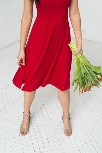 Sukienka ciążowa i do karmienia Mommy Chic Milk&Love karminowy