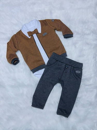 Komplet katana + spodnie Miłosz Bambarillo brązowy 