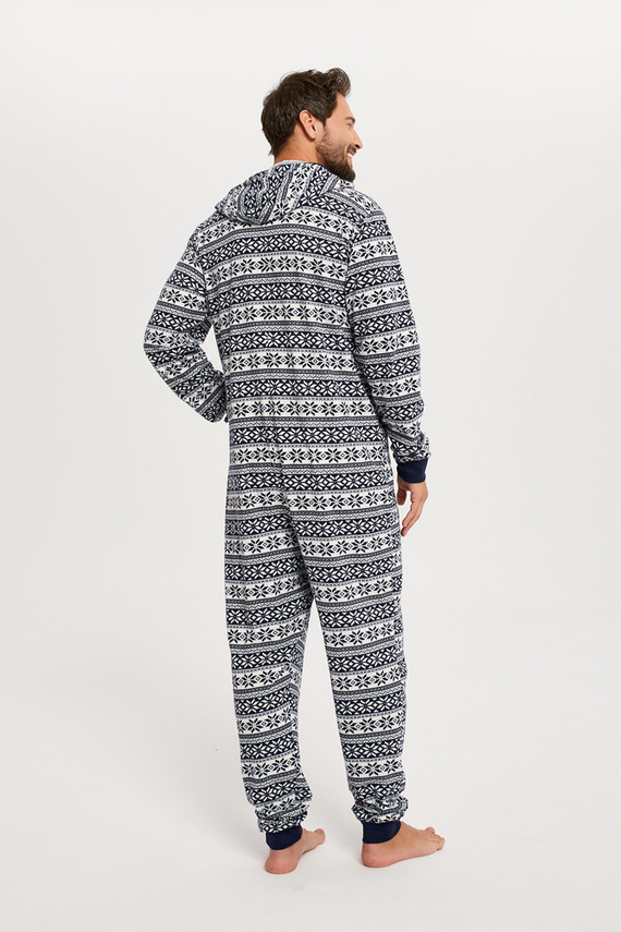 Piżama męska, kombinezon Alaska Italian Fashion- granat