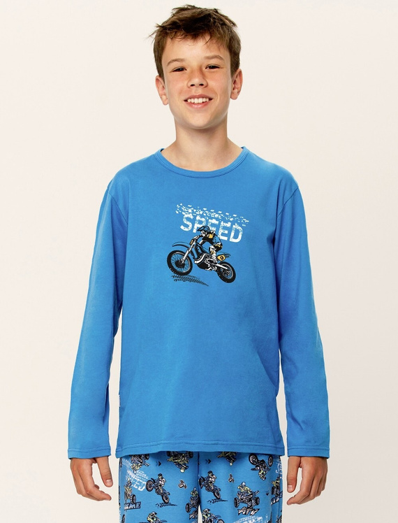 Piżama chłopięca Josh 3317 Taro - niebieski