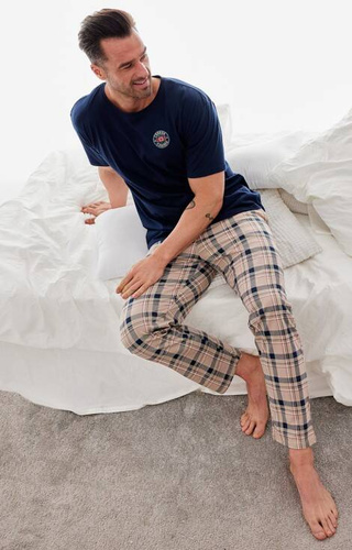 Piżama męska 136/166 Canada Cornette granatowy 