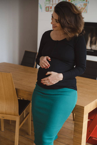 Bluzka ciążowa i do karmienia Tummy Milk&Love czarny