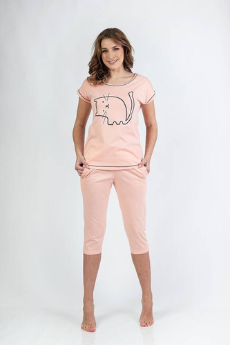 Piżama Damska 686  Regina morelowy