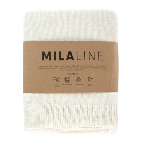 Koc narzuta Emi Eurofirany kremowy 