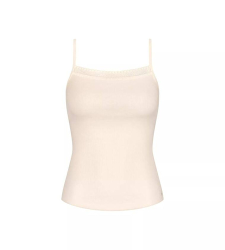 GO Ribbed Spaghetti Top Sloggi - Angora