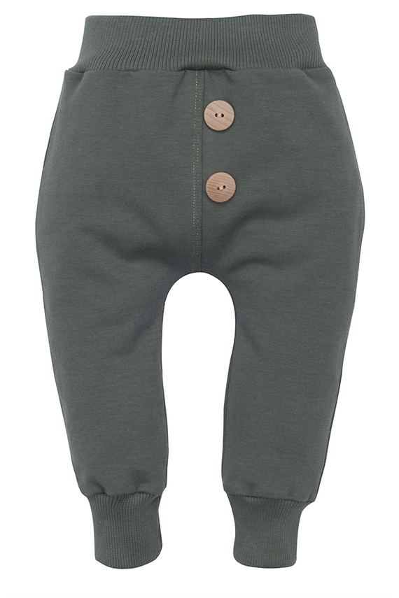 Spodnie niemowlęce dresowe "ROSES" Makoma khaki