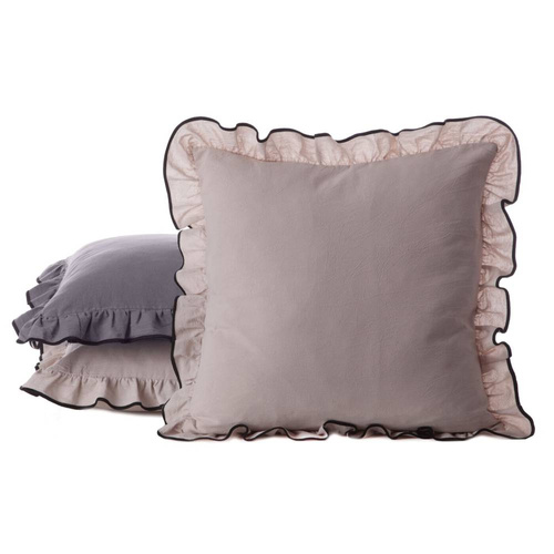 Poszewka dekoracyjna Kelly z falbaną Eurofirany beżowy