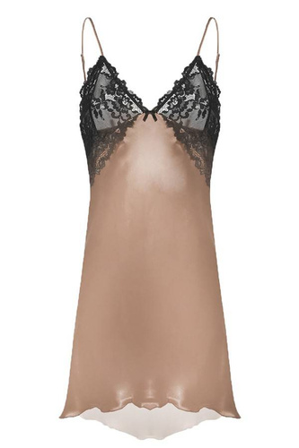 Halka satynowa Evelyn DKaren - jasny brąz