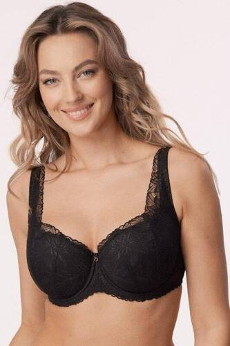 Biustonosz usztywniany Laura Big Mefemi- czarny
