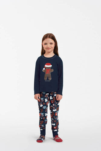 Piżama dla dziecka Makala Italian Fashion - granatowy/druk